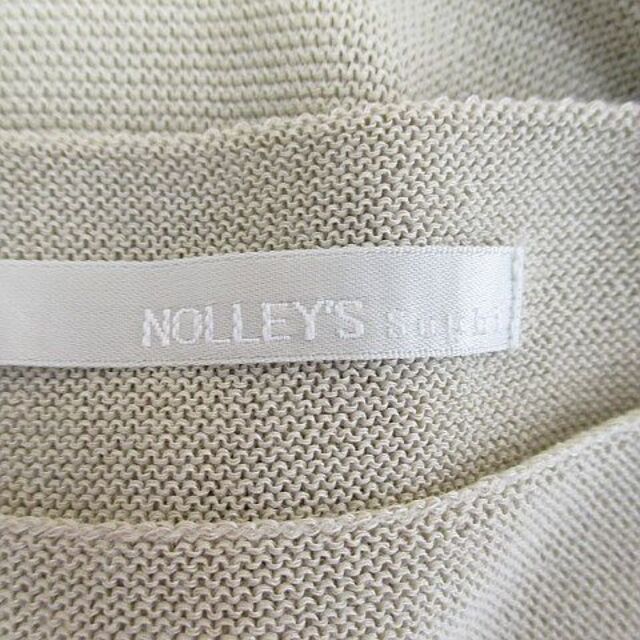 NOLLEY'S(ノーリーズ)のノーリーズ 五分袖 ニットソー フレアスリーブ 38 ベージュ 日本製 綿  レディースのトップス(ニット/セーター)の商品写真