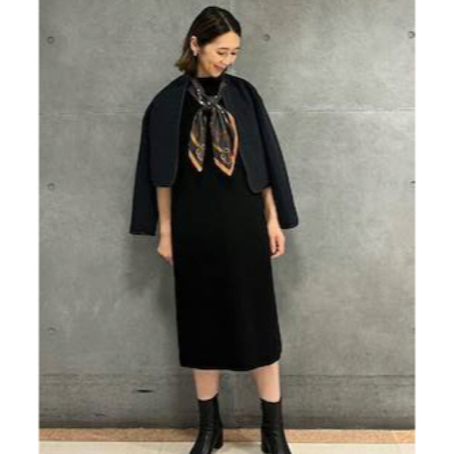 美品☆<トゥモローランド>ウールポリエステル バックパールボタン