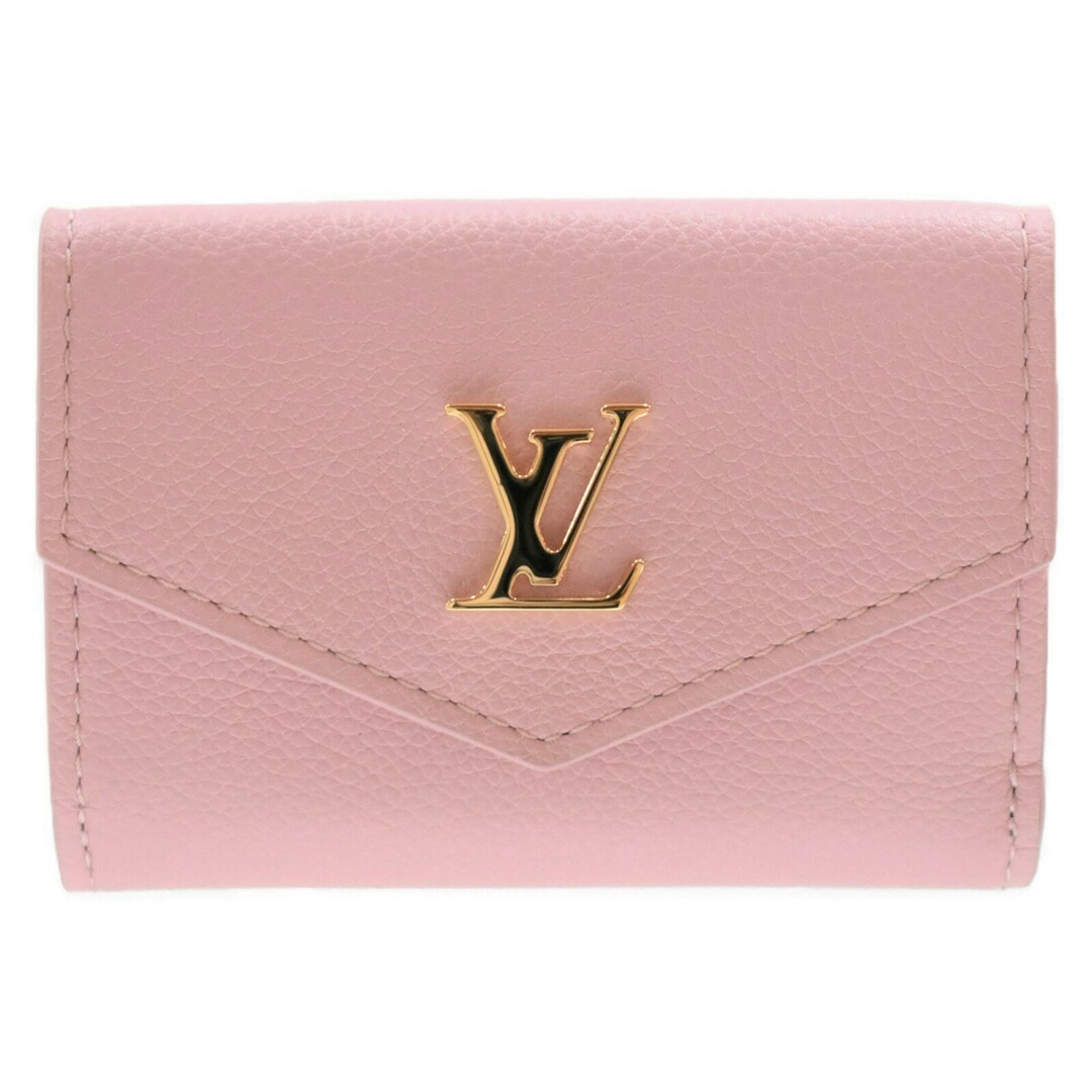 LOUIS VUITTON ルイヴィトン ポルトフォイユ ロックミニ ピンク シルバー金具 レザー コンパクトウォレット 折財布 レディース 402945