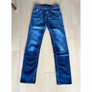 GAS JEANS ガス スリム スラックスパンツ w33 ネイビー タグ付