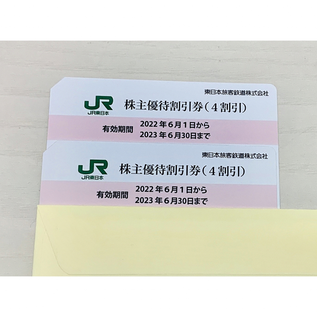 JR東日本 株主優待割引券（4割引） 2枚＋株主サービス券 1冊