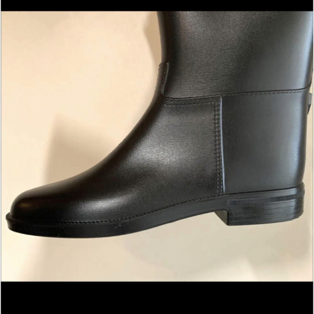 Dafna(ダフナ)の【極美品・お洒落】　DAFNA レインブーツ　23.5cm　リボン　ブラック レディースの靴/シューズ(レインブーツ/長靴)の商品写真