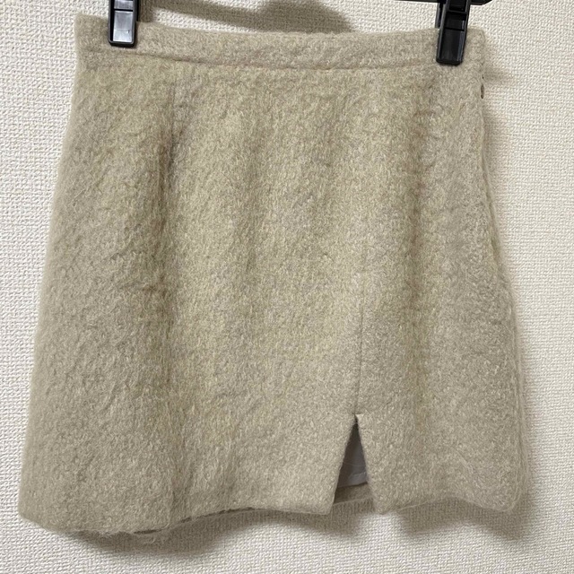 Mohair Shaggy Mini Skirt / ROSARYMOON