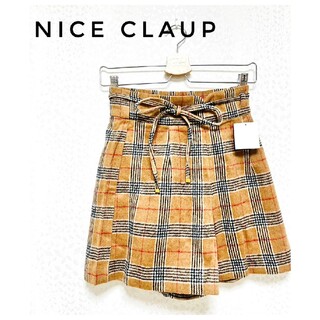 ナイスクラップ(NICE CLAUP)のナイスクラップ NICECLAUP チェック ショートパンツ スカート フリー(キュロット)