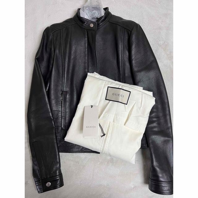 グッチ】シングル ライダース ジャケット ジップアップ GUCCI 【12月