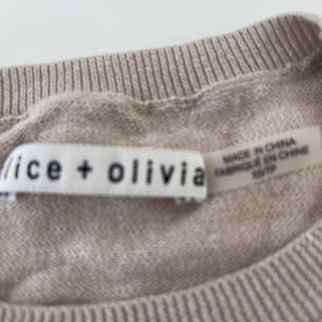 Alice+Olivia(アリスアンドオリビア)のAlice&Olivia 半袖ニット、コットン レディースのトップス(ニット/セーター)の商品写真