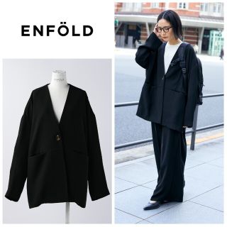 アイボリー×レッド 新品 エンフォルド ジャケット enfold LOOSE