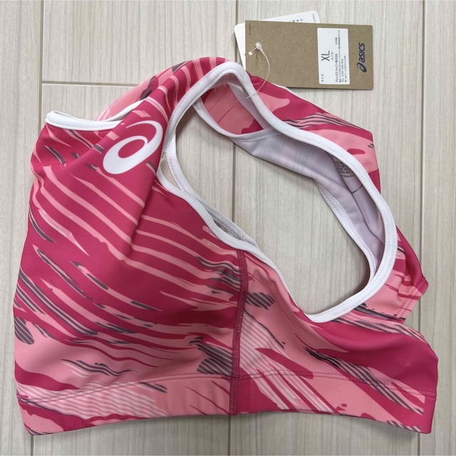 アシックス 女子陸上ユニフォーム上下 XLサイズ ピンク×ホワイト×ブラック
