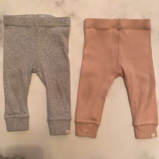 ザラキッズ(ZARA KIDS)のzara baby レギンス　グレー　ピンク　2点セット　74cm 6-9ヶ月(パンツ)