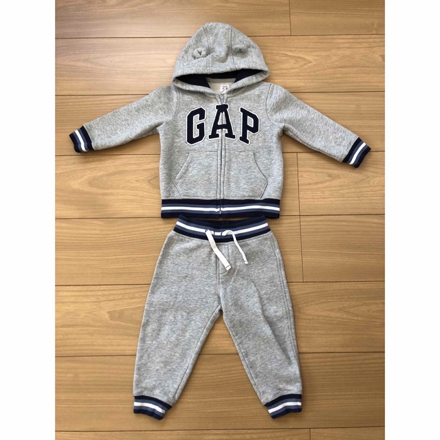 babyGAP(ベビーギャップ)のGAP スウェット フード付きパーカー パンツ セット キッズ/ベビー/マタニティのベビー服(~85cm)(その他)の商品写真