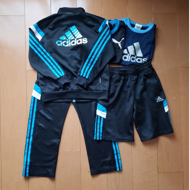 adidas(アディダス)のadidas　PUMA　ジャージとTシャツ2枚セット　130サイズ キッズ/ベビー/マタニティのキッズ服男の子用(90cm~)(その他)の商品写真