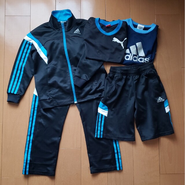 adidas(アディダス)のadidas　PUMA　ジャージとTシャツ2枚セット　130サイズ キッズ/ベビー/マタニティのキッズ服男の子用(90cm~)(その他)の商品写真