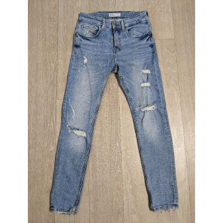 ザラ(ZARA)の【送料込】ZARA　ザラ　クラッシュジーンズ　メンズ　USAサイズ30(デニム/ジーンズ)