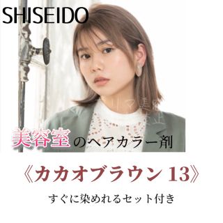 シセイドウ(SHISEIDO (資生堂))の最安値！資生堂　ヘアカラーセット（ロングヘア用）カカオブラウン13(カラーリング剤)