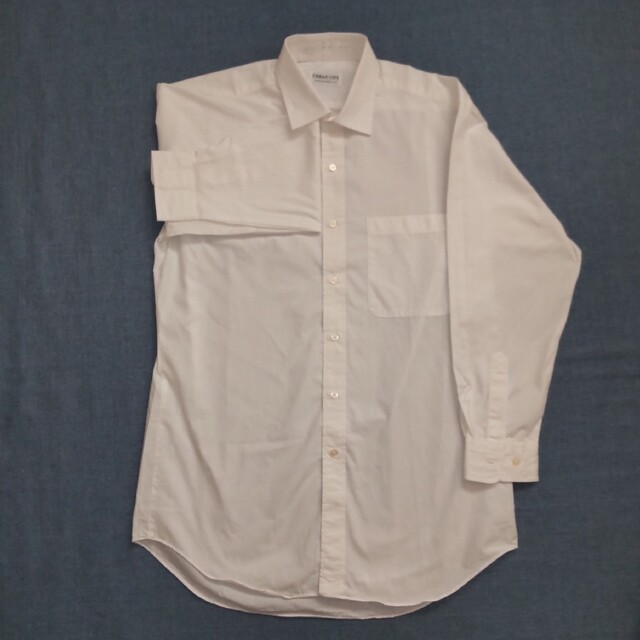 長袖コットンワイシャツ　白 メンズのトップス(シャツ)の商品写真