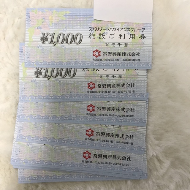 1万円分】スパリゾートハワイアンズ - 施設利用券