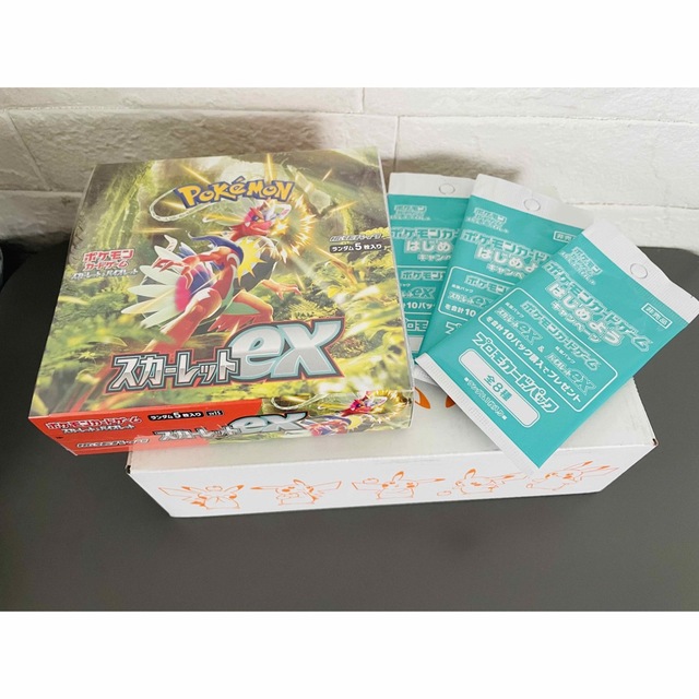 【未開封シュリンク付き】ポケモンカードスカーレットex　3box プロモ付き