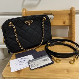 極美品 PRADA プラダ ショルダーバッグ チェーンバッグ ハンドバッグ