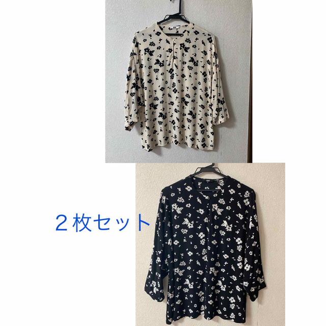 UNIQLO - 新品♡花柄ブラウス トップス ２枚セットの通販 by an's shop