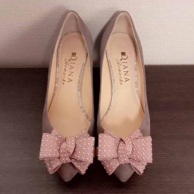 DIANA - 【美品】DIANA ダイアナ パンプス くすみピンク グレージュ
