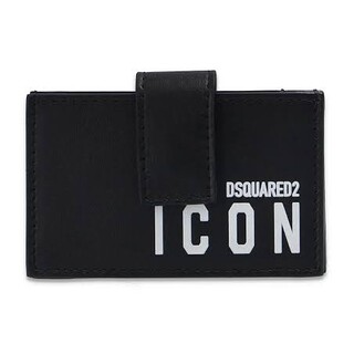 ディースクエアード(DSQUARED2)のDSQUARED2 ディースクエアード 財布 ICON カードケース ブラック(名刺入れ/定期入れ)