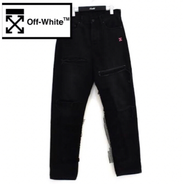 D OFFWHITE オフホワイト バギー　90’s FIT パンツ ブラック約33ｃｍレングス