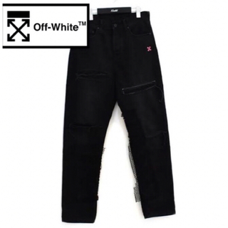 オフホワイト(OFF-WHITE)のD OFFWHITE オフホワイト バギー　90’s FIT パンツ ブラック(その他)