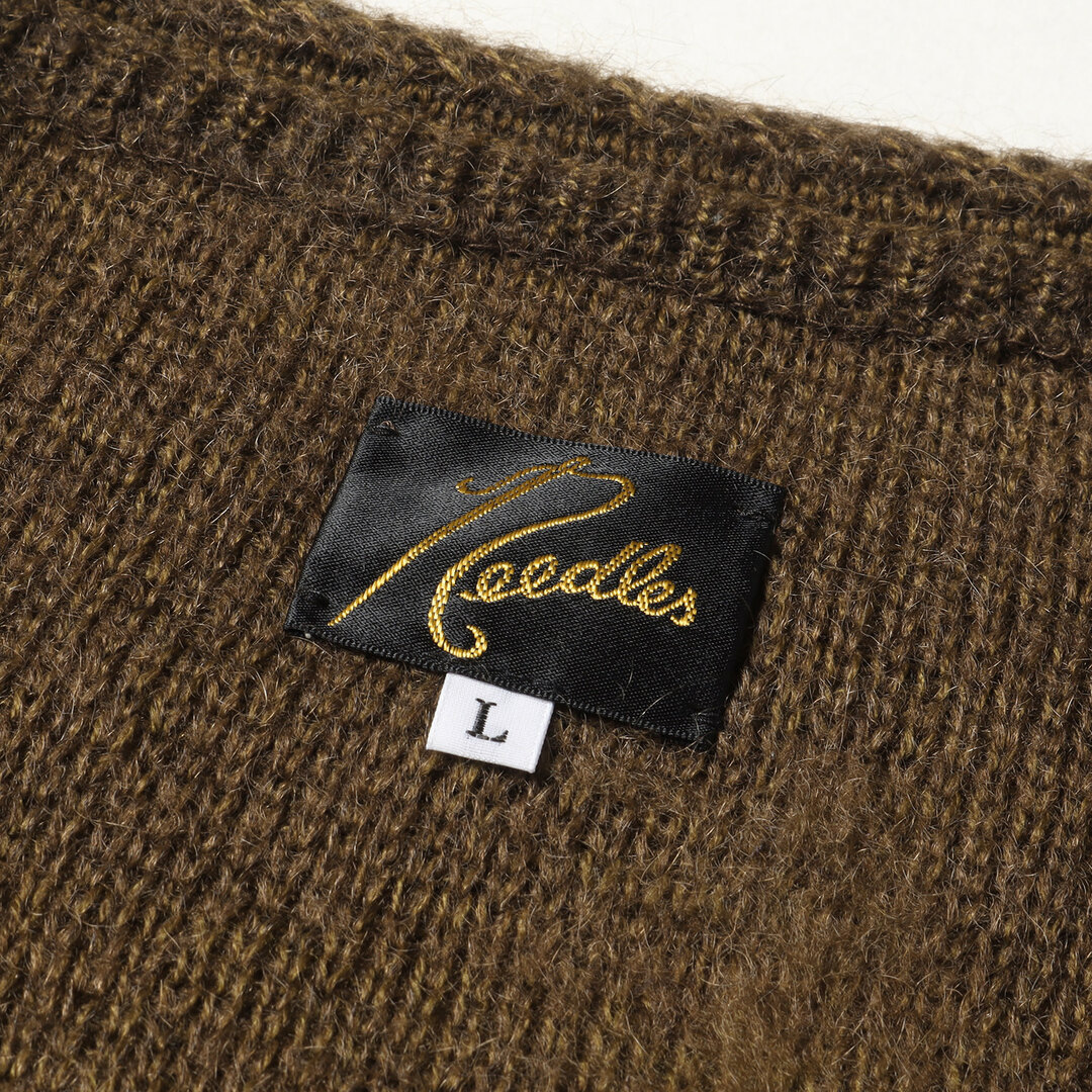 Needles(ニードルス)のNEEDLES ニードルズ カーディガン モヘア ナイロン ウール ニットカーディガン MOHAIR CARDIGAN SOLID JO259 21AW ブラウン L トップス 長袖 日本製 カジュアル【メンズ】【中古】【美品】 メンズのトップス(カーディガン)の商品写真