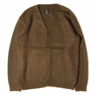 ニードルス(Needles)のNEEDLES ニードルズ カーディガン モヘア ナイロン ウール ニットカーディガン MOHAIR CARDIGAN SOLID JO259 21AW ブラウン L トップス 長袖 日本製 カジュアル【メンズ】【中古】【美品】(カーディガン)