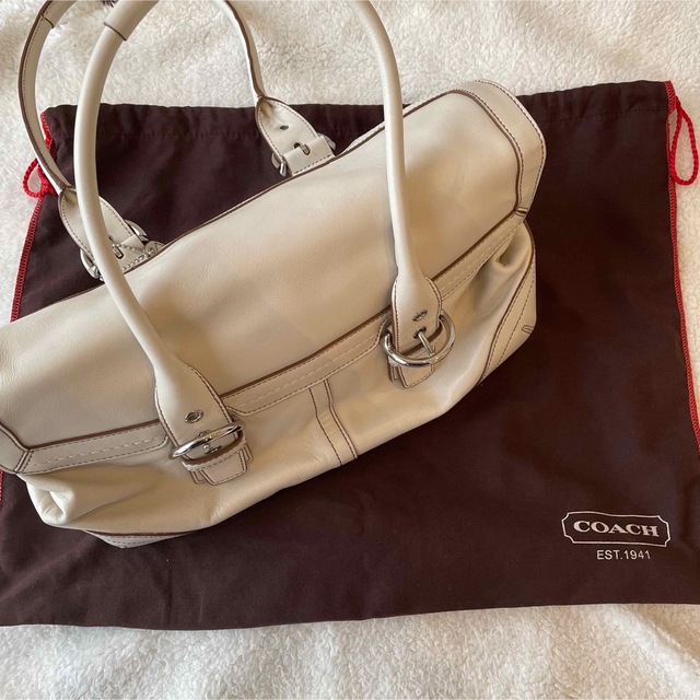 COACH コーチ 白 バッグ レザー ショルダーバッグ ホワイト 美品