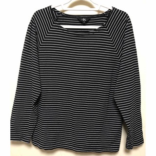 カルバンクライン(Calvin Klein)のCK コットンボーダーロンT(Tシャツ/カットソー(七分/長袖))