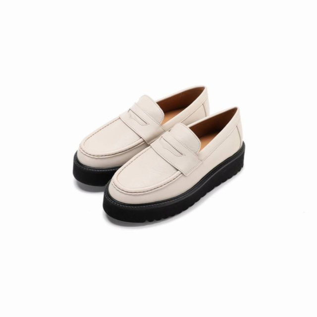 L'Appartement DEUXIEME CLASSE(アパルトモンドゥーズィエムクラス)の新品【CAMINANDO/カミナンド】PLATFORM LOAFERS ホワイト レディースの靴/シューズ(ローファー/革靴)の商品写真