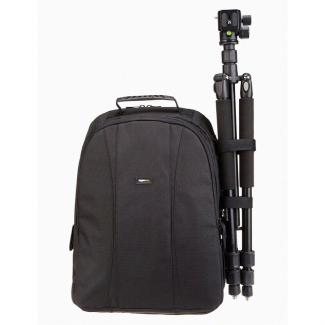 Amazon カメラ リュック バックパック　防水カバー付き 22.8L 黒 メンズのバッグ(バッグパック/リュック)の商品写真