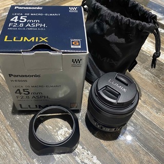 パナソニック(Panasonic)のLUMIX 45mm H-ES045mmマクロレンズLeicaF2.8(レンズ(単焦点))