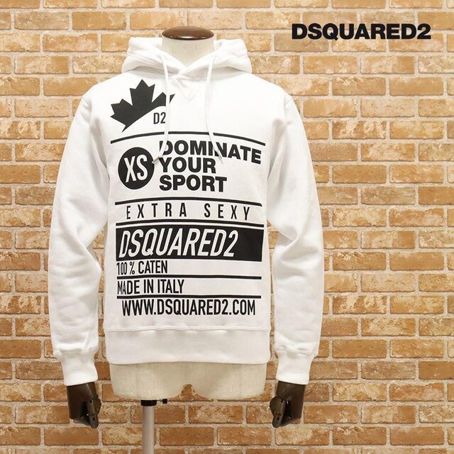 DSQUARED2 ディースクエアード パーカー ホワイト Lサイズ