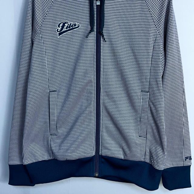 FILA(フィラ)の美品 FILA フィラ ギンガムチェック ジップパーカー レディースMフィラ スポーツ/アウトドアのテニス(ウェア)の商品写真