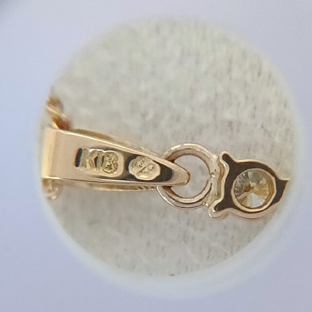 ジュエリーマキ(ジュエリーマキ)のダイヤモンド×アクアマリン ハートシェイプ ネックレス K18YG 0.10ct レディースのアクセサリー(ネックレス)の商品写真