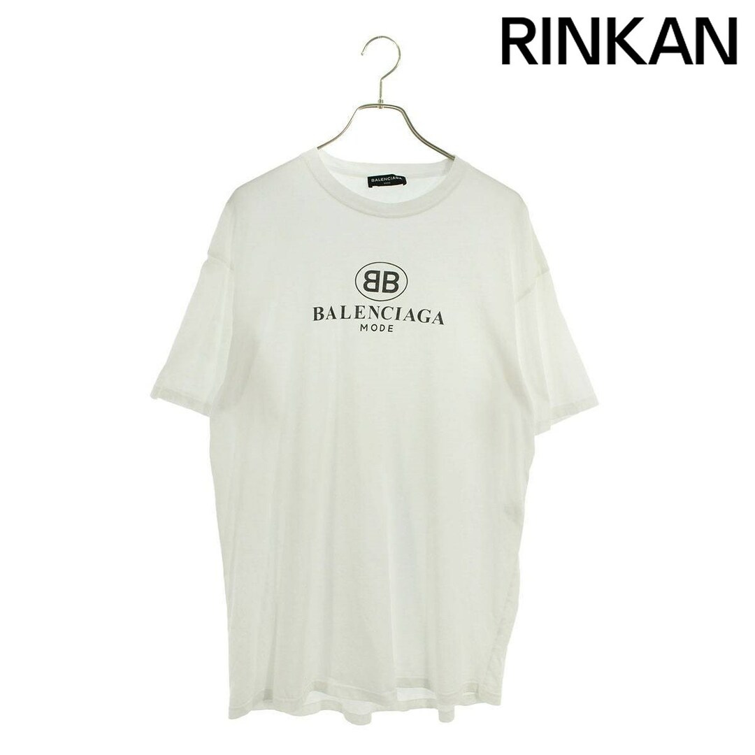 バレンシアガ  18AW  508203 TYK23 BBロゴプリントTシャツ  メンズ XS