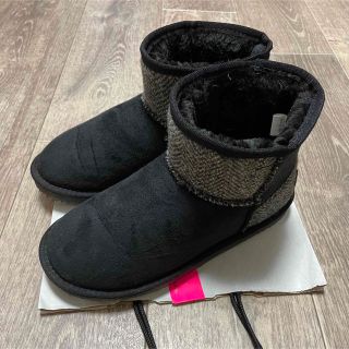 ハリスツイード(Harris Tweed)の美品☆HarrisTweed ムートンブーツ M(ブーツ)