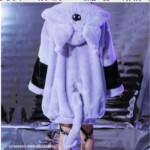 REFLEM(レフレム)のUSED美品💜レフレム × サンリオコラボ💜クロミファーパーカー💜パープル レディースのジャケット/アウター(毛皮/ファーコート)の商品写真