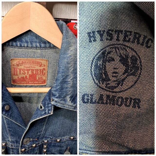 HYSTERIC GLAMOUR(ヒステリックグラマー)の★激レア★ヒステリックグラマー　スタッズデニムジャケット　Gジャン　Lサイズ メンズのジャケット/アウター(Gジャン/デニムジャケット)の商品写真