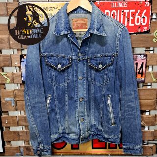 ヒステリックグラマー(HYSTERIC GLAMOUR)の★激レア★ヒステリックグラマー　スタッズデニムジャケット　Gジャン　Lサイズ(Gジャン/デニムジャケット)