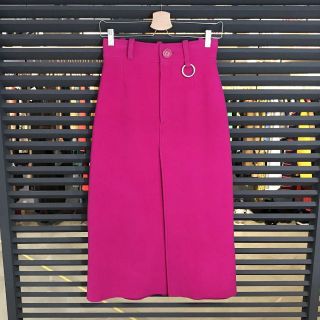超美品 バレンシアガ ロングスカート ウール ショッキングピンク 34 XS-