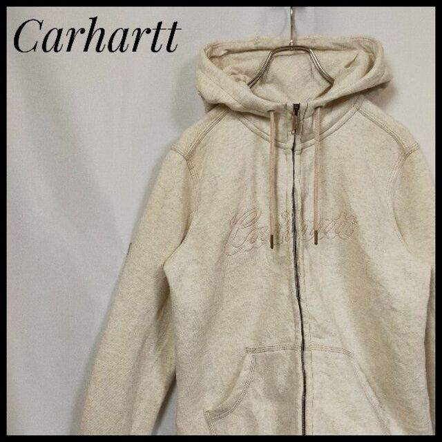 【US◎希少レア】Carhartt フルジップパーカー デカロゴ ボロ S