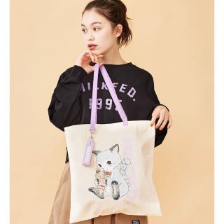 ミルクフェド(MILKFED.)のミルクフェド　CAT FLAT LIGHT TOTE トートバッグ　猫(トートバッグ)