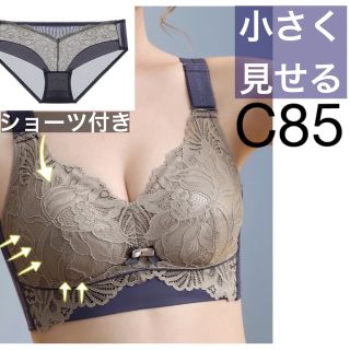 011C85藍色、梅色(ブラ&ショーツセット)