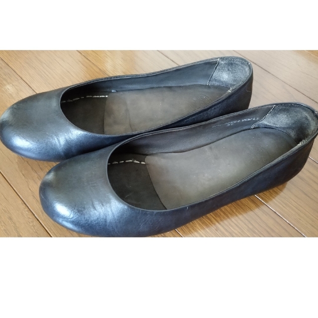 クリスチャンポー バレエジュース 37 【気質アップ】 レザー バレエシューズ 37 23.5