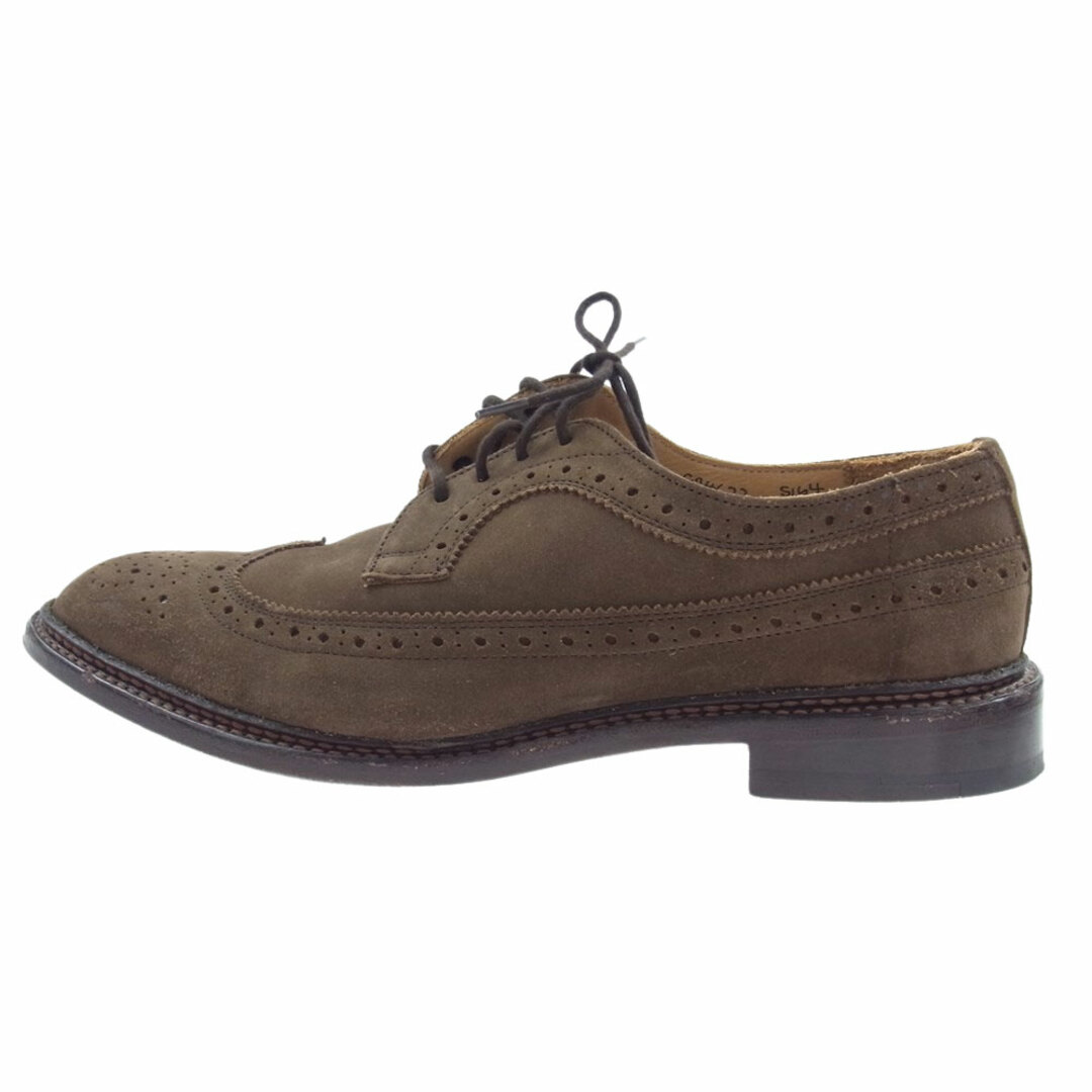 Trickers(トリッカーズ)のTricker's トリッカーズ ドレスシューズ RICHARD リチャード スエード ウィングチップ シューズ レザーソール ブラウン系 8【中古】 メンズの靴/シューズ(ドレス/ビジネス)の商品写真