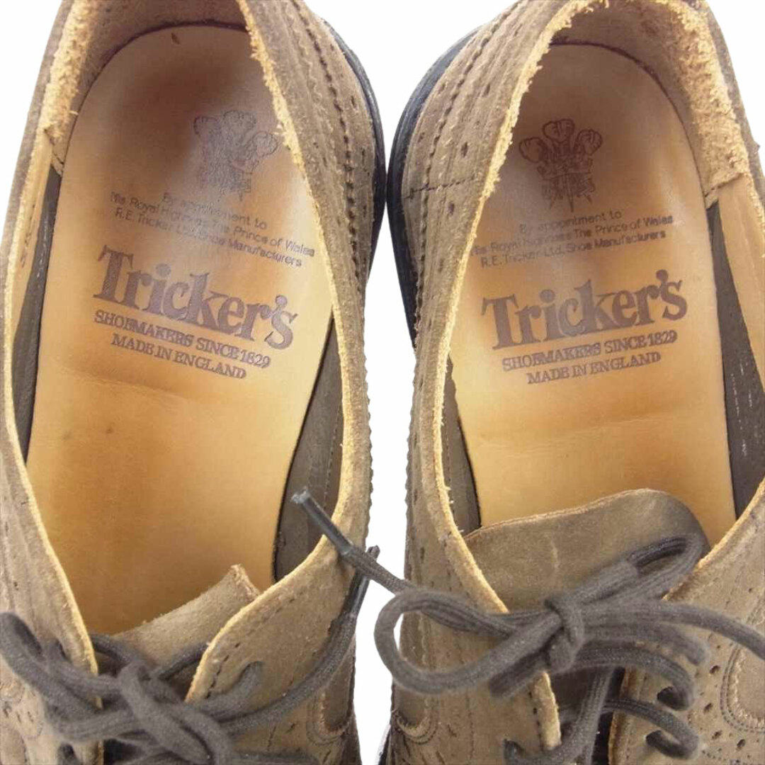 Trickers(トリッカーズ)のTricker's トリッカーズ ドレスシューズ RICHARD リチャード スエード ウィングチップ シューズ レザーソール ブラウン系 8【中古】 メンズの靴/シューズ(ドレス/ビジネス)の商品写真