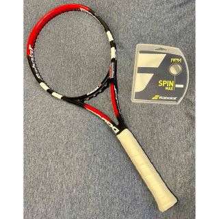 バボラ(Babolat)の☆バボラ ピュアコントロールチーム ラケットバッグ.ガット付き☆(ラケット)